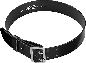 Perfect Fit Shield Wallets Sam Browne Economy Duty Belt, Unlined Leather, 2.25