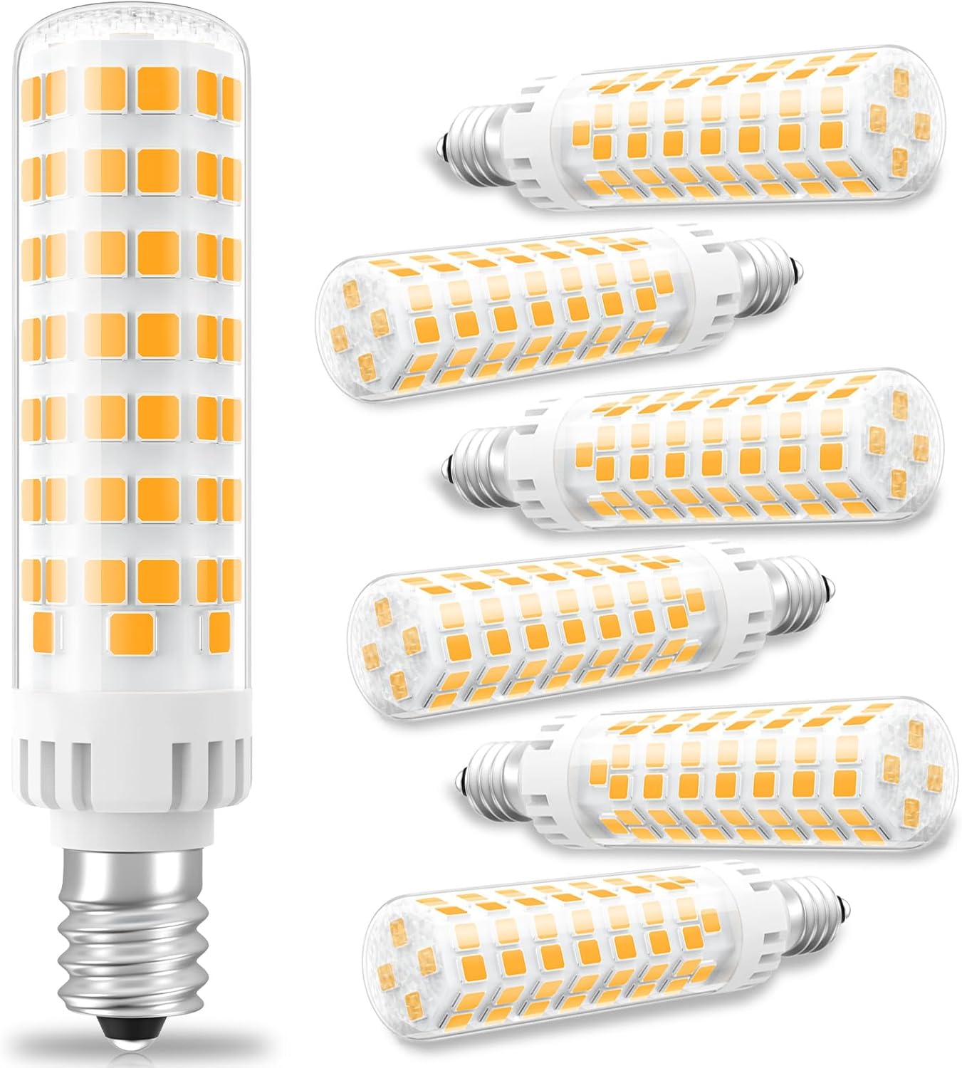 TAIYALOO Dimmable E12 LED Candelabra Bulb 100W Equivalent, Warm White 3000K, 10W 1000 Lumens, T6 E12 LED Chandelier Light Bulbs for Ceiling Fan Pendant Lighting Salt Lamp, 6 Pack