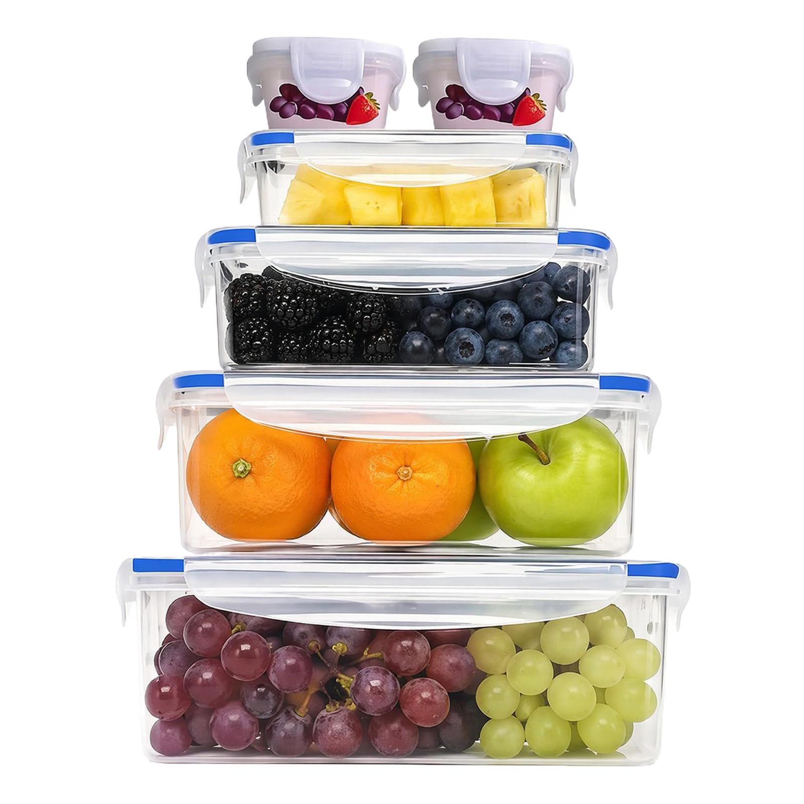Leakproof Food Storage Containers | Stackable Fruits Storage Boxes Airtight