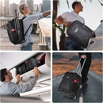 Amazon.com : Neewer 2-in-1 Rolling Camera Backpack Trolley Case