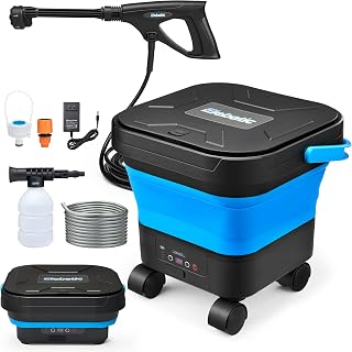 Portable Cordless Pressure Washer with 3.4‑Gallon Foldable Water Tank,