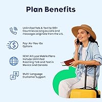 Vista 3 de Lycamobile - Tarjeta SIM de $29 con plan de 120 días de Estados Unidos con datos ilimitados, conversaciones internacionales y texto a más de 75