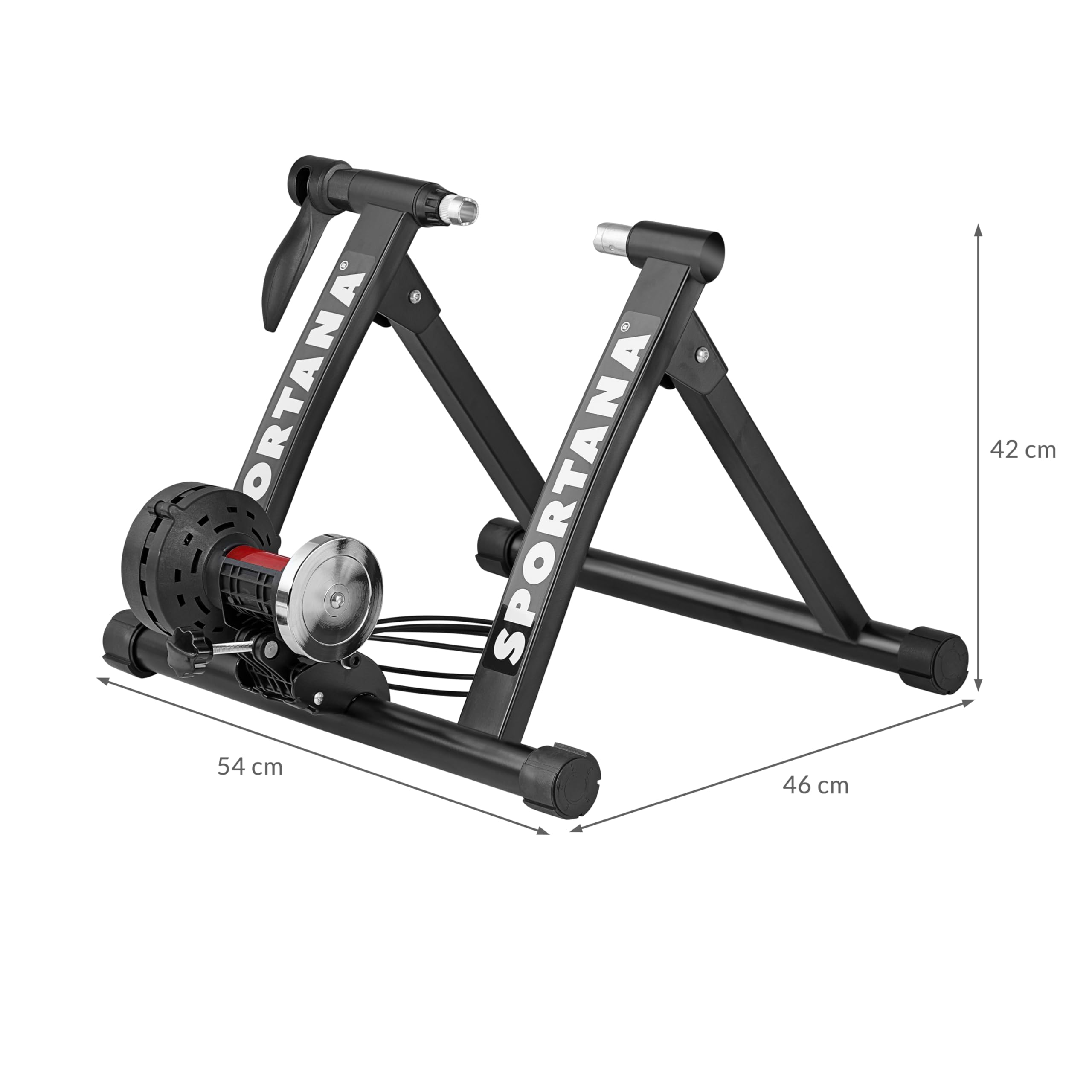 Home Trainer vélo Max. 150kg entraîneur vélo Noir Pliable Acier 26'/28' Support 6 Niveaux de résistance Frein