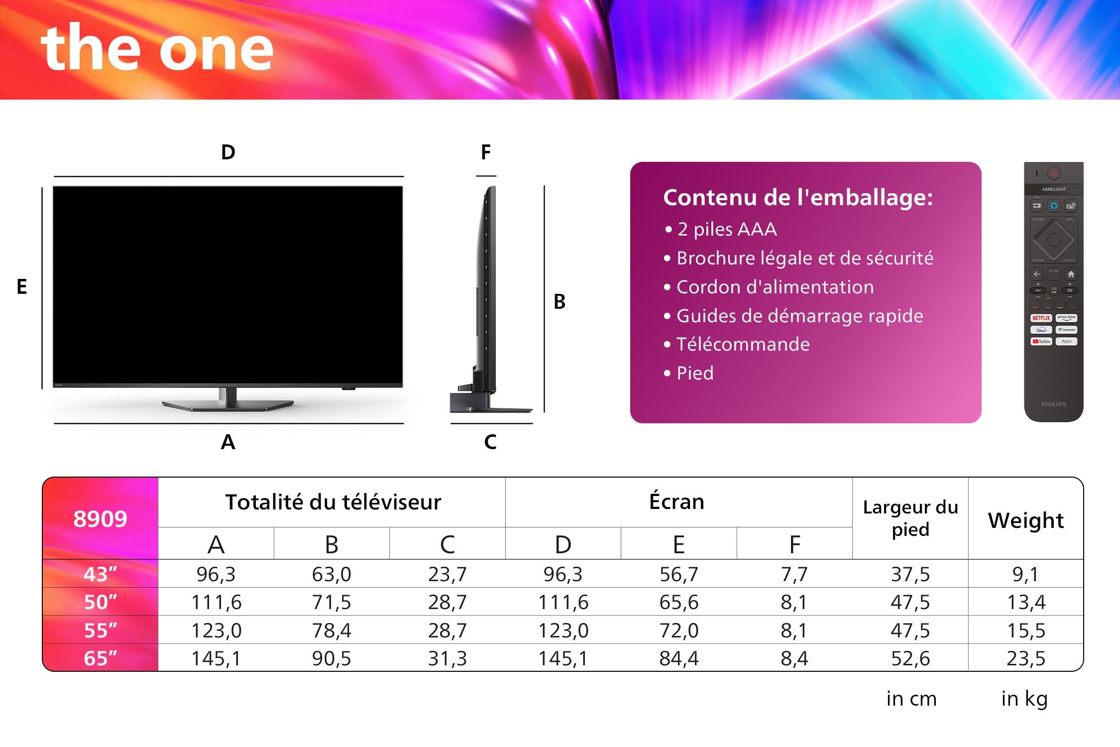 Philips Ambilight 55PUS8909 Smart TV LED 4K - Écran 55 Pouces avec Plate-Forme Pixel Precise Ultra HD Titan OS et Son Dolby Atmos, Fonctionne avec l’Assistant Vocal Alexa et Google - Gris Anthracite