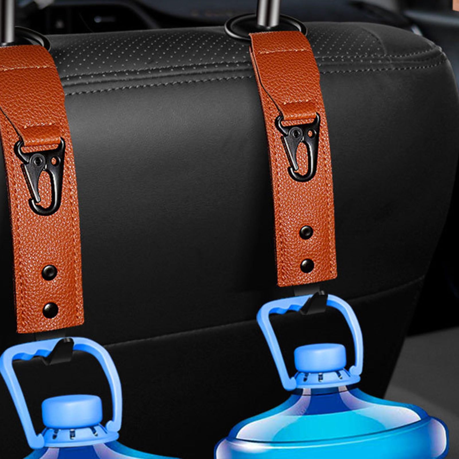 Gancio per borsa per auto, gancio per sedile posteriore 'auto, organizer per poggiatesta con supporto per telefono, supporto per borsa da sedile per sospendere borsa, borsa della spesa, cappotto