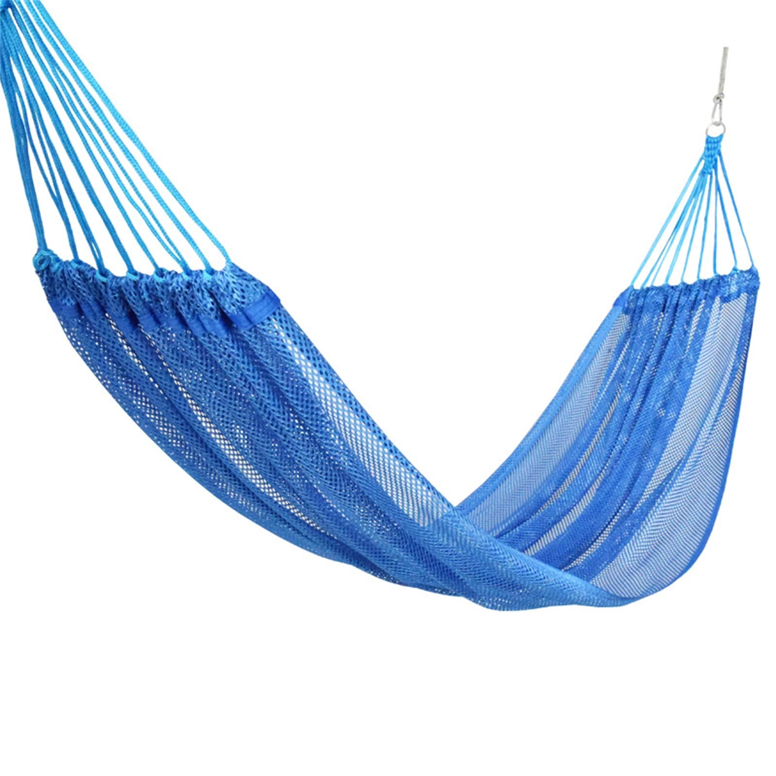 Lekki przenośny hamak hamak turystyka kemping outdoor sport na zewnątrz na piesze wycieczki (kolor: Niebieski, rozmiar: 200 x 120 cm)