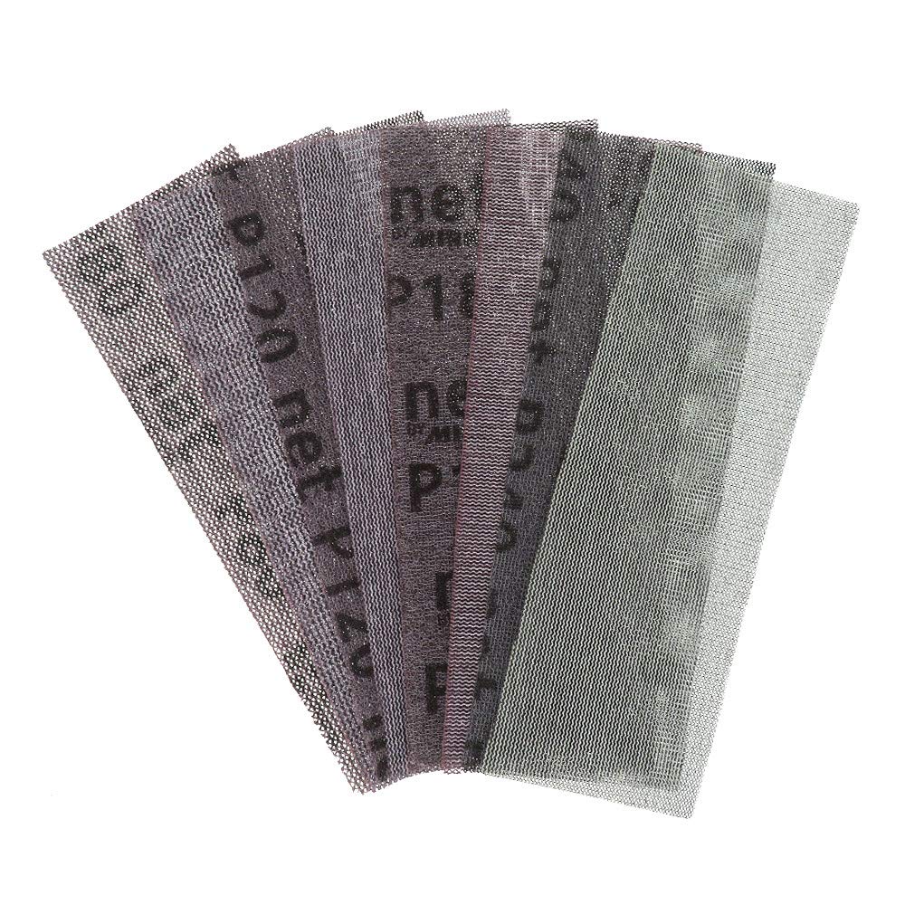 Láminas de lijado de malla, Paquete de 5 discos 198 mm x 70, grano 80-320, for decoración coches(240 Grit)