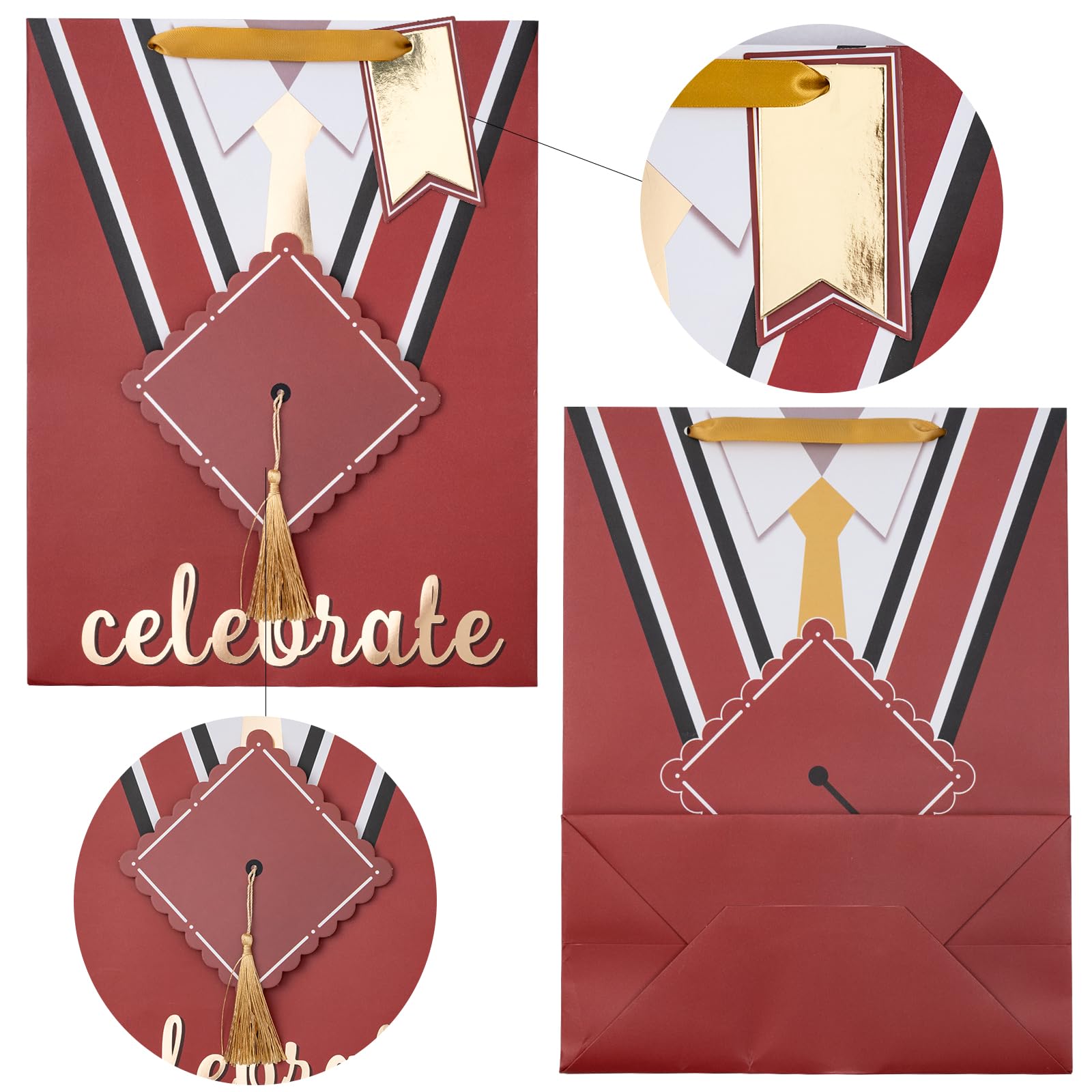 Sacchetti Per Laurea Eleganti Borsa Regalo Laurea 2024 Con Carta Veline |  Sacchetto Con Manici Per Feste Di Diploma Class Of 2024, image size:1600x1600