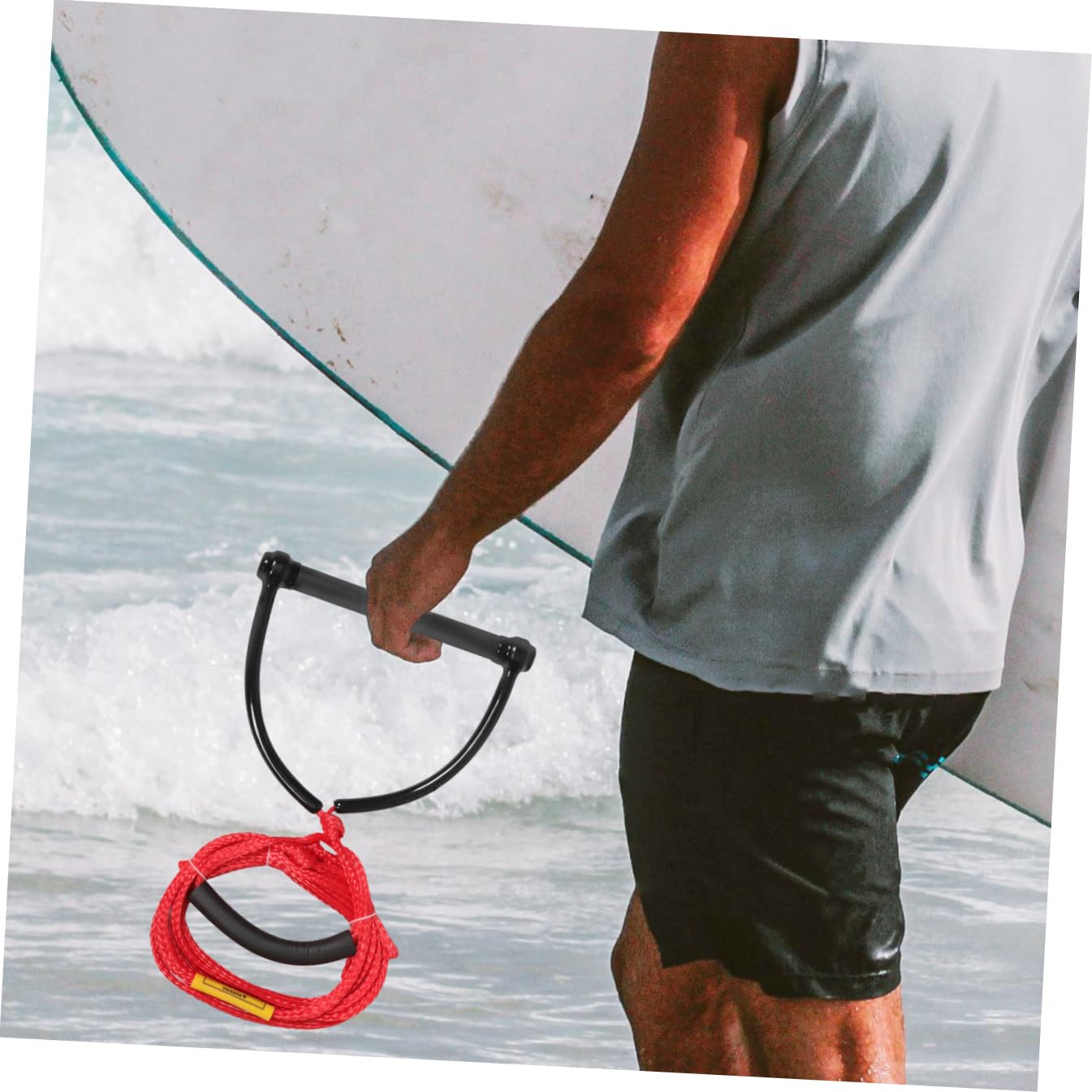 WOONEKY Cuerda de Wakeboard Resistente Rayos UV para Esquí Acuático Material PP, Cuerda Portátil Multifuncional para Deportes Acuáticos y Tubing