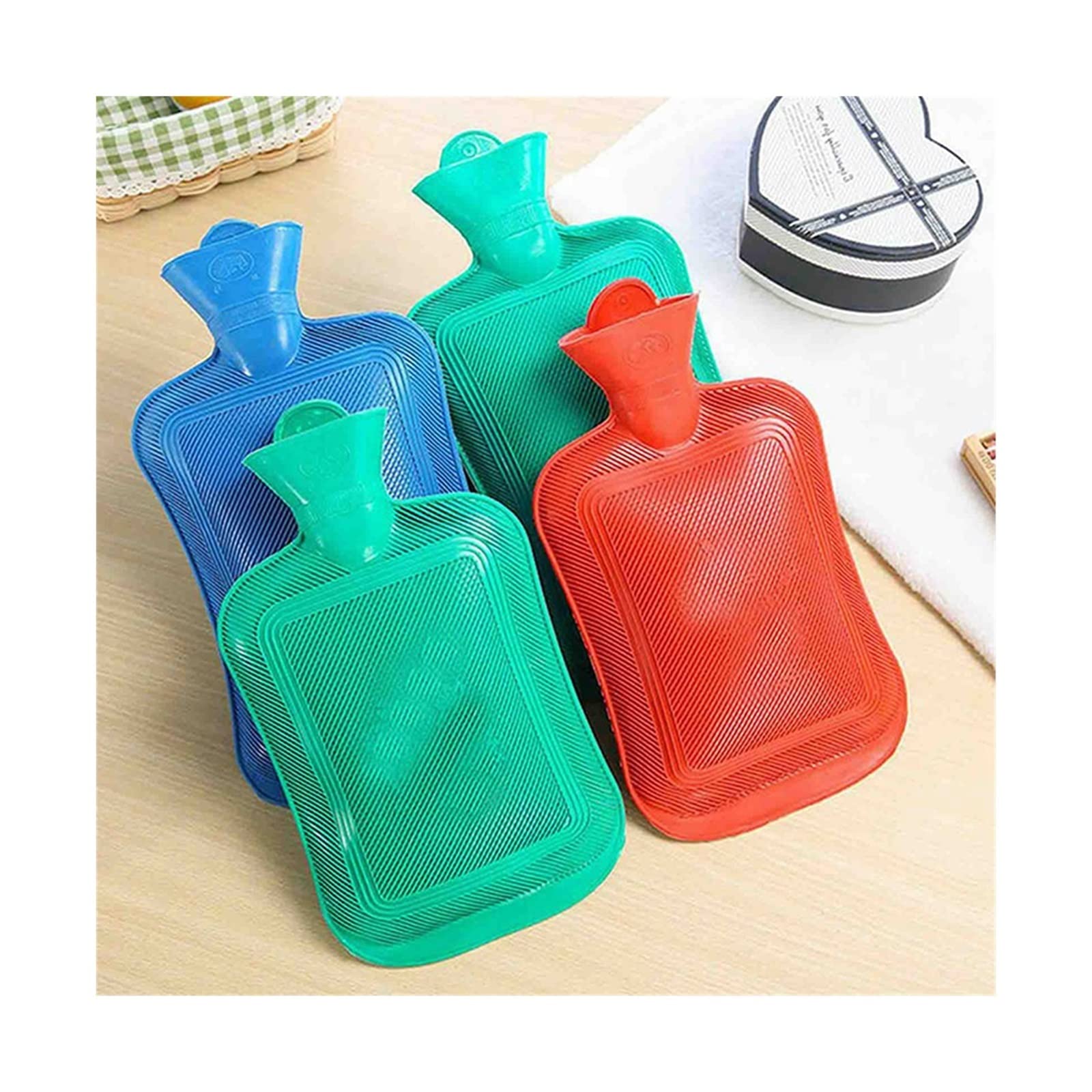 Langlebige Wärmflasche Wärmflasche Dicke Flasche Tragbare Wärmflasche Gummi Warme Handfüße Thermoflaschen Wiederverwendbar Wärmflasche (Color : 1750ml)