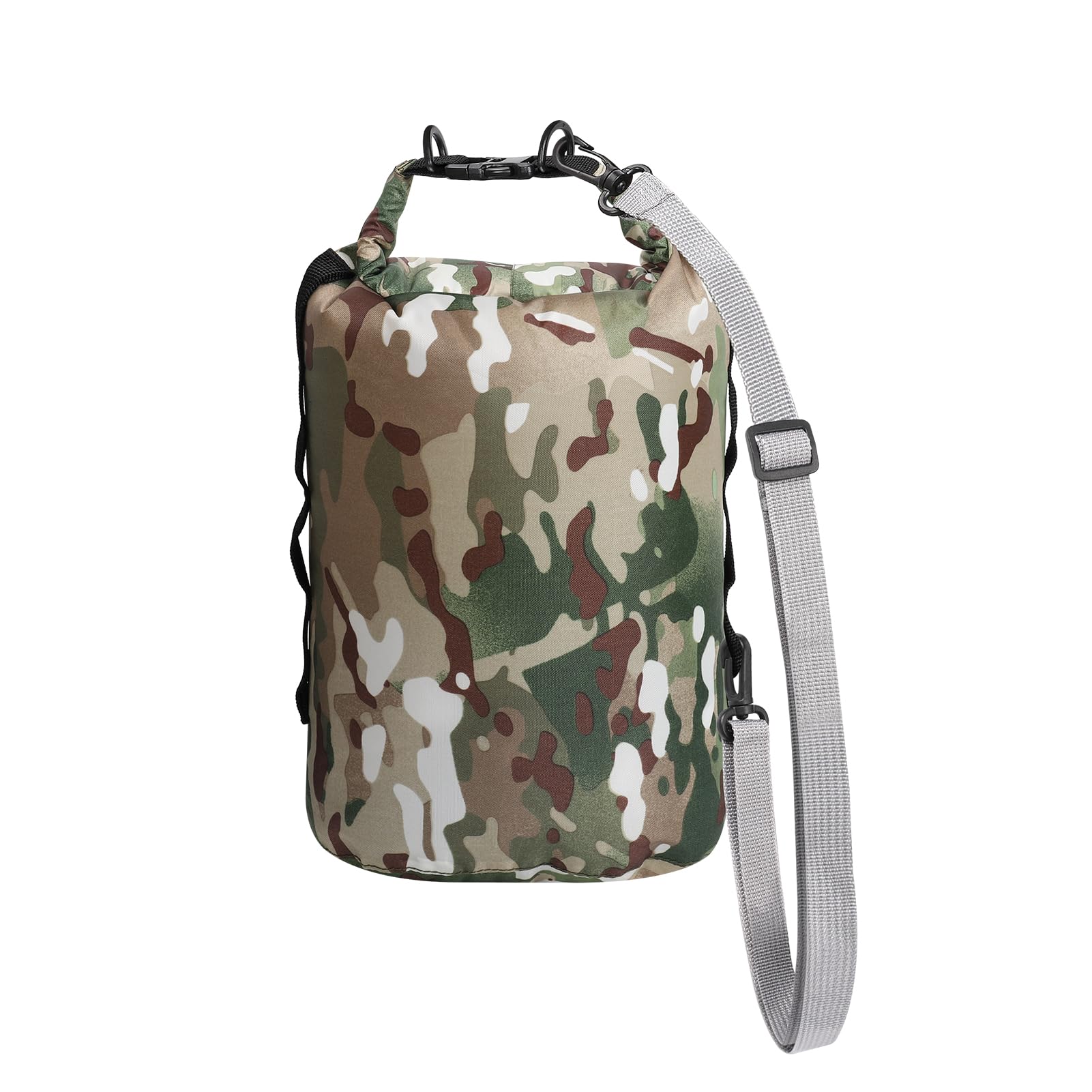 Amengsen Dry Bags Waterproof Dry Sacks Camouflage Small Lightweight Dry Bag with Strap for Paddle Board Kayaking Fishing Camping Hiking (5L)