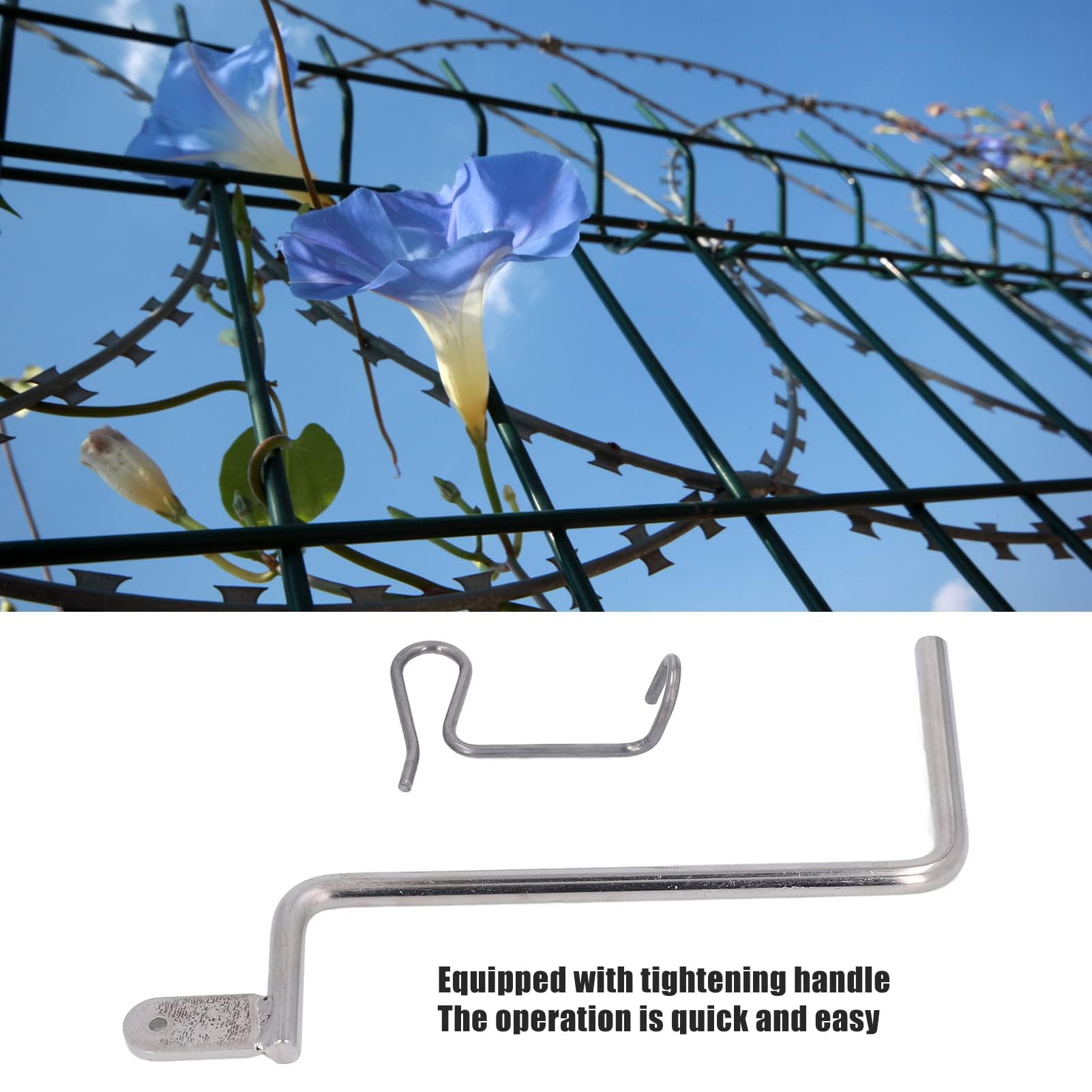 Atyhao Outil de Tension de Fil de Clôture, Tendeur de Fil de Clôture, Outils de Clôture en Fil de Fer barbelé pour Un Serrage Rapide du Grillage 20 PCS Poignée de Serrage pour Clôture de Jardin
