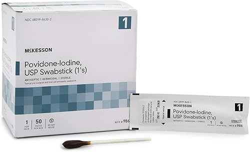 Miniatura 7 de McKesson Povidona yodo 10% hisopos en barra [50 varillas] hisopos estériles, prequirúrgicos tópicos y primeros auxilios