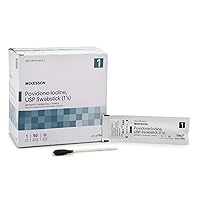 Vista 7 de McKesson Povidona yodo 10% hisopos en barra [50 varillas] hisopos estériles, prequirúrgicos tópicos y primeros auxilios