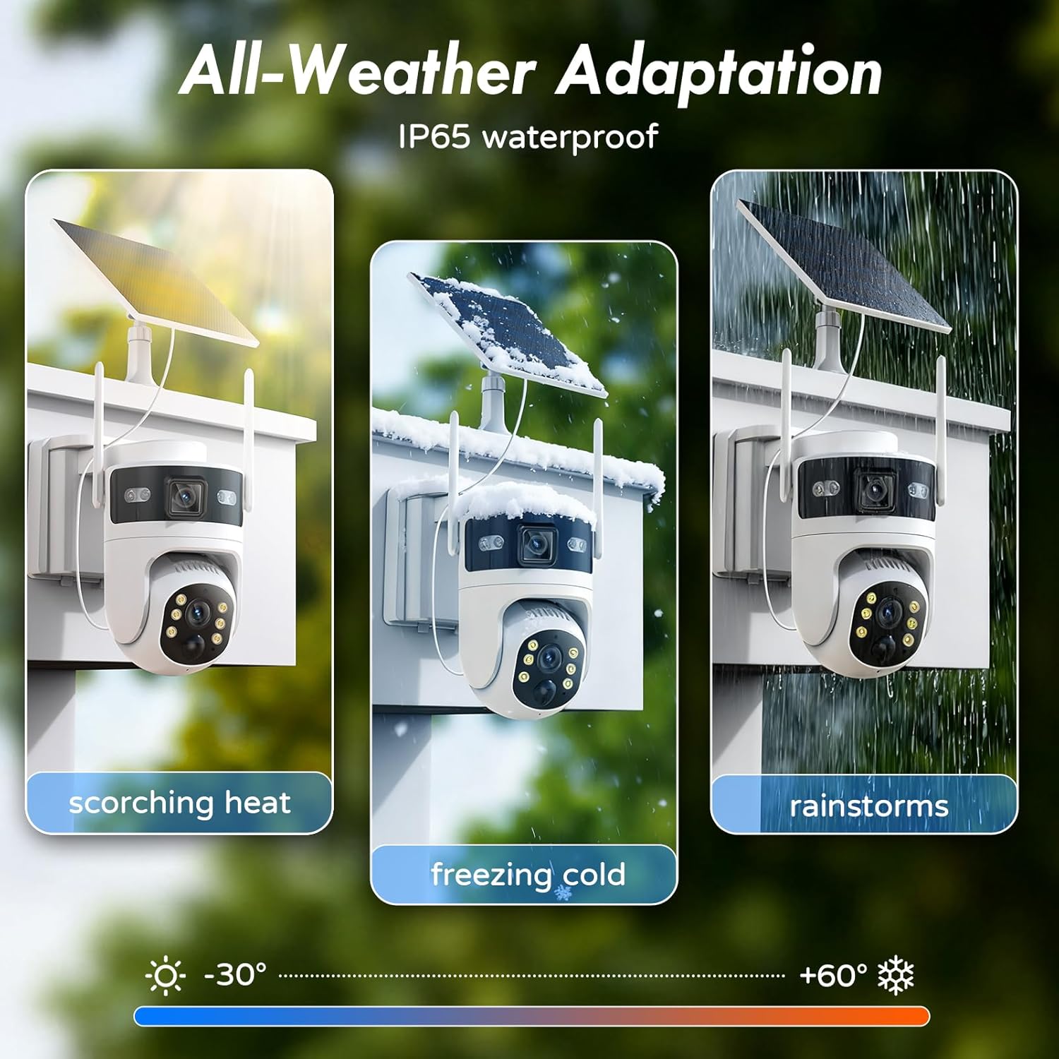 4G LTE Cellular Solar Security Camera Wireless Outdoor: Dual-Lens Cámara, Pan and Tilt, 360° Live View, with SIM Card and 32GB SD Card, No WiFi, 2K Color Night Vision, 2 Way Talk, PIR Motion - Image 7