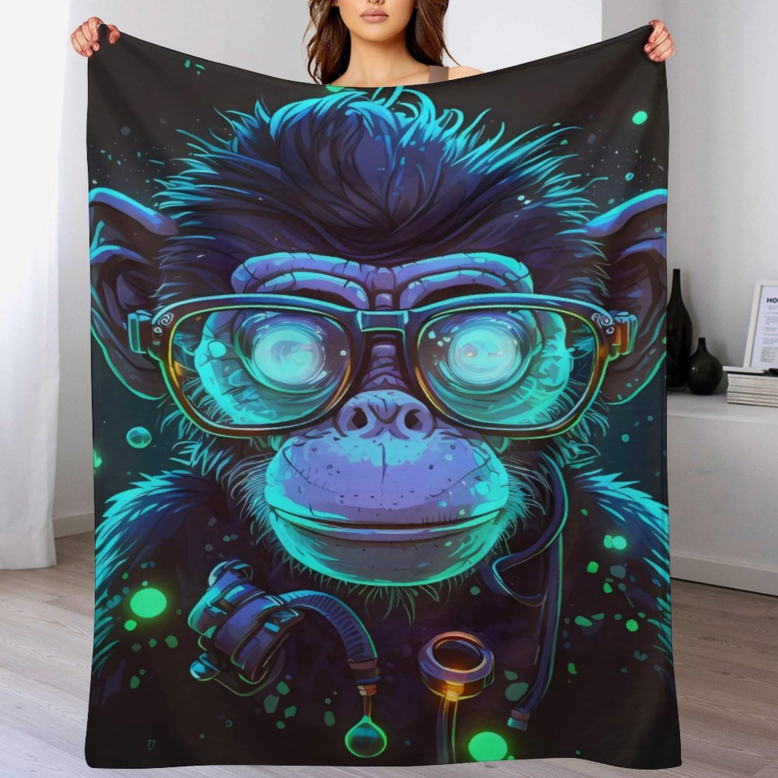 Manta para sofá de mono polar ideal para tardes de películas en casa