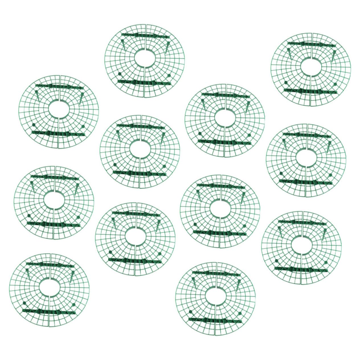 Support à Fraisiers en Plastique Vert 12pcs Cadre d'escalade Créatif pour Balcon Jardin Potager Protection et Maintien des Plants de Fraisiers