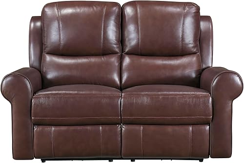 Miniatura 4 de Lexicon Jaunt Wall-Hugger Power - Sofá biplaza reclinable doble, color marrón