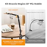 K&F CONCEPT Kit Bras Magique 22" avec Pince de Bureau - 3