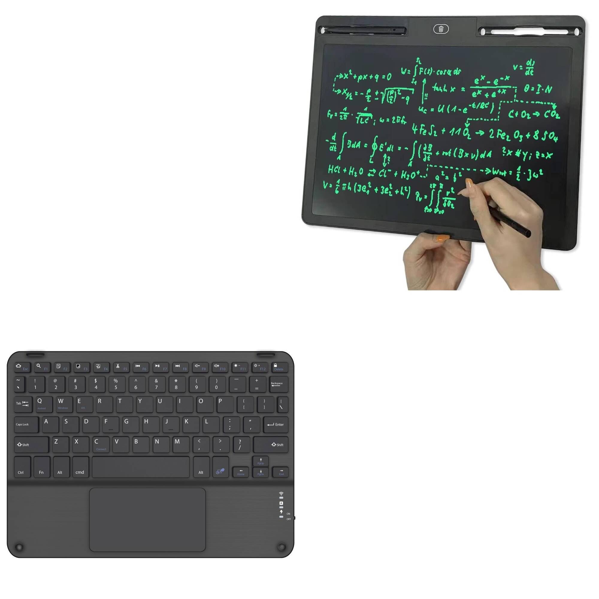 BoxWave Keyboard Compatible with XQZWOLH Writing Tablet (16 in) - SlimKeys Bluetooth Keyboard with Trackpad, Portable Slim TouchPad - Jet Black