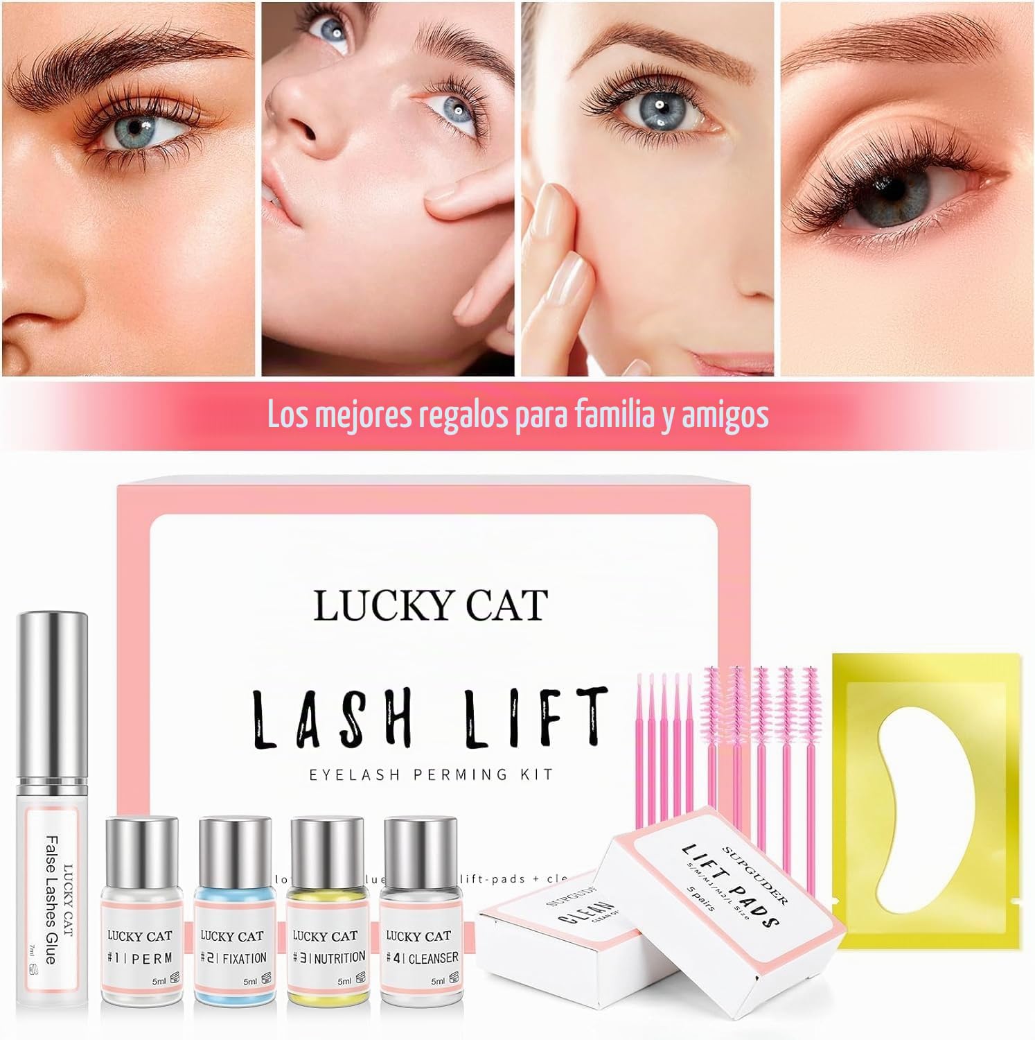 Lifting Pestañas Kit, 2026 Versión Mejorada Lash Lift Kit, Set de Permanente de Pestañas, Profesional Natural Set de Elevación de Pestañas, Apto para Salones de Belleza