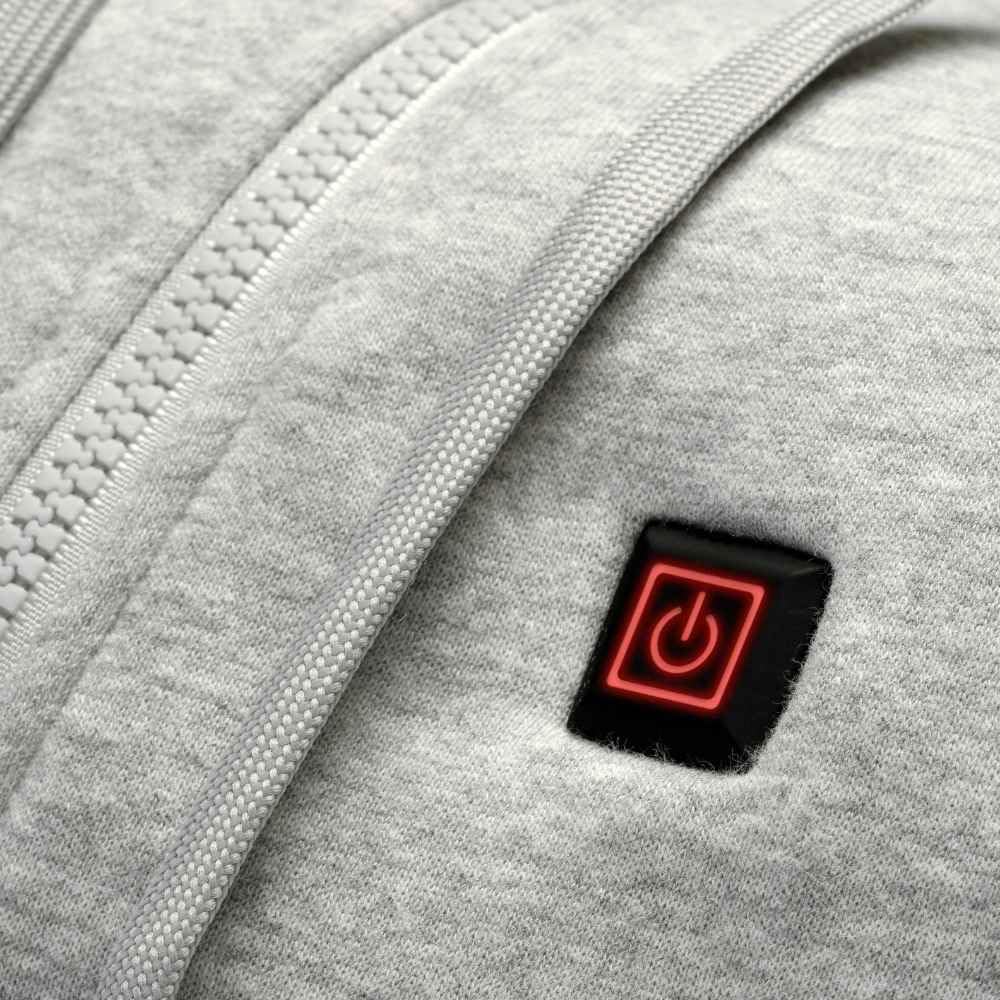 G-HEAT – Sudadera con cremallera con capucha – Mixta – Corte ajustado Uso: diario, ciudad, trabajo en climas fríos. Incluye batería y cable de carga