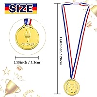 Vista 3 de Caydo Gold Medals for Kids, Plastic Medals for Awards Winner Award Medals for Children's Game Prizes, School Sports Games, Competitions, Family