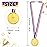 Caydo Gold Medals for Awards, Plastic Gold Medal for Children\'s Game Prizes, School Sports Games, Competitions, Family Gatherings, Medals for Kids(24PCS/100PCS)