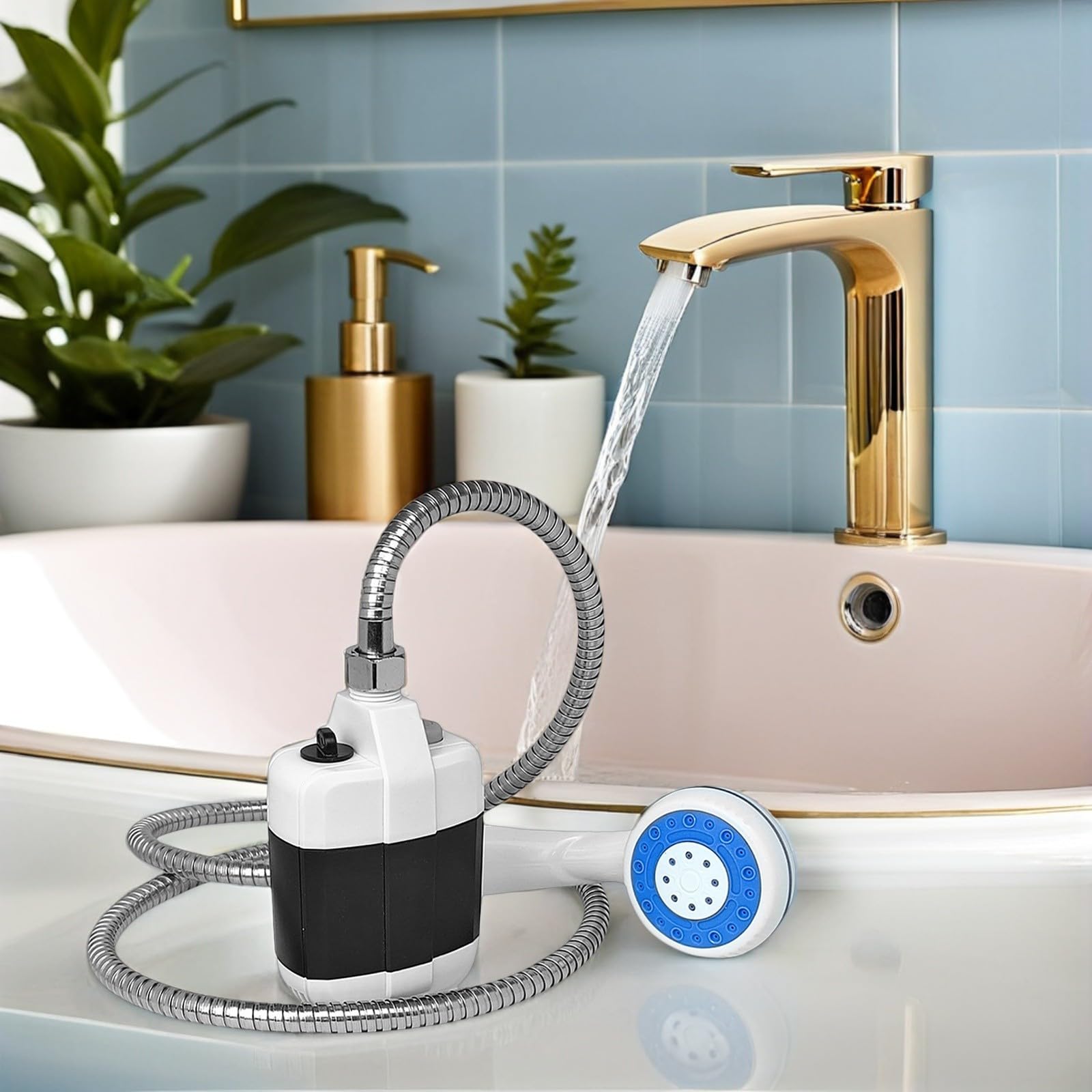 Ducha Portátil de Camping USB Recargable, Pulverizador Exterior Compacto