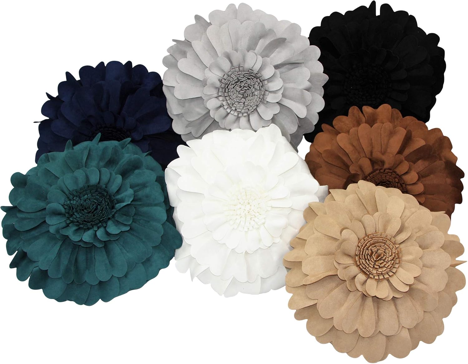 Contempo Lifestyles Flower Pillow – Decorative Pillow 3D Round Throw Pillows for Home Décor – Handmade Sweetheart Flower Pillow for Bed & Couch-Sunflower Pillow - 16 Inch Peach