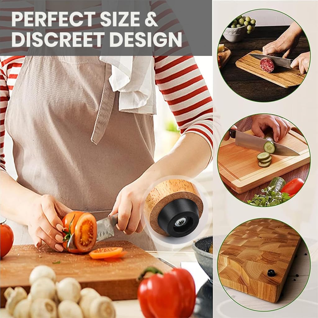 HASTHIP® 20Pcs Black Rubber Bush for Furniture Legs - Flat Rubber Round Feet with Screws Non-Slip Anti-Vibration Bumper Pads for Furniture, Cases, Electronics (Ø - 47mm, H - 12mm)