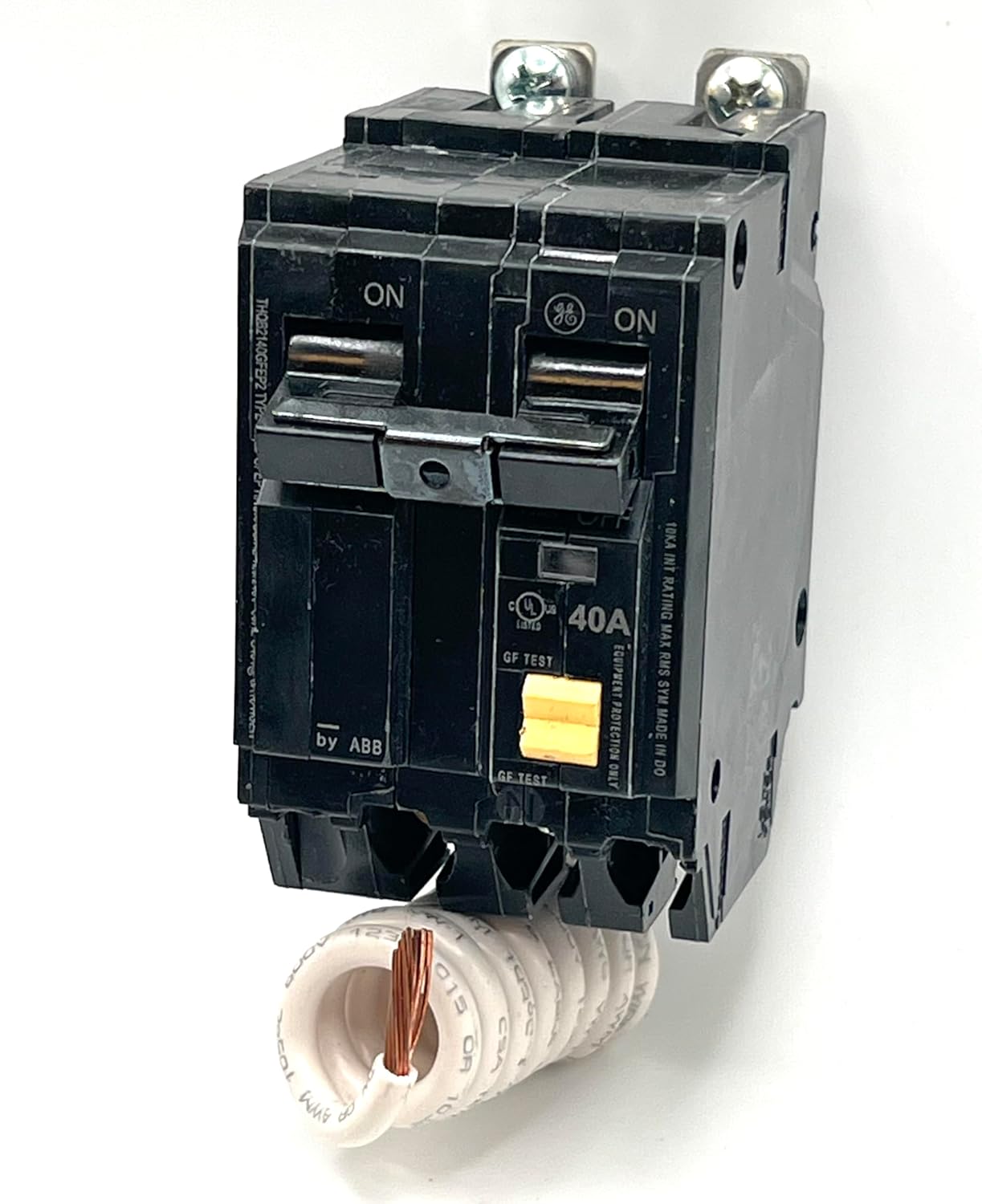 GE THQB2140GFEP2 2-Pole 40A 240V Ground Fault Equipment Protection Bolt-on Circuit Breaker