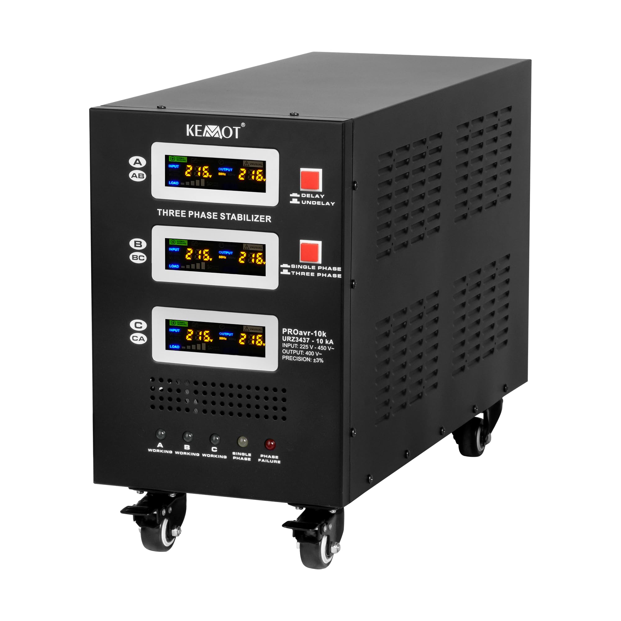 Kemot Automatischer dreiphasiger Spannungsstabilisator PROavr-10k 10000 VA URZ3437