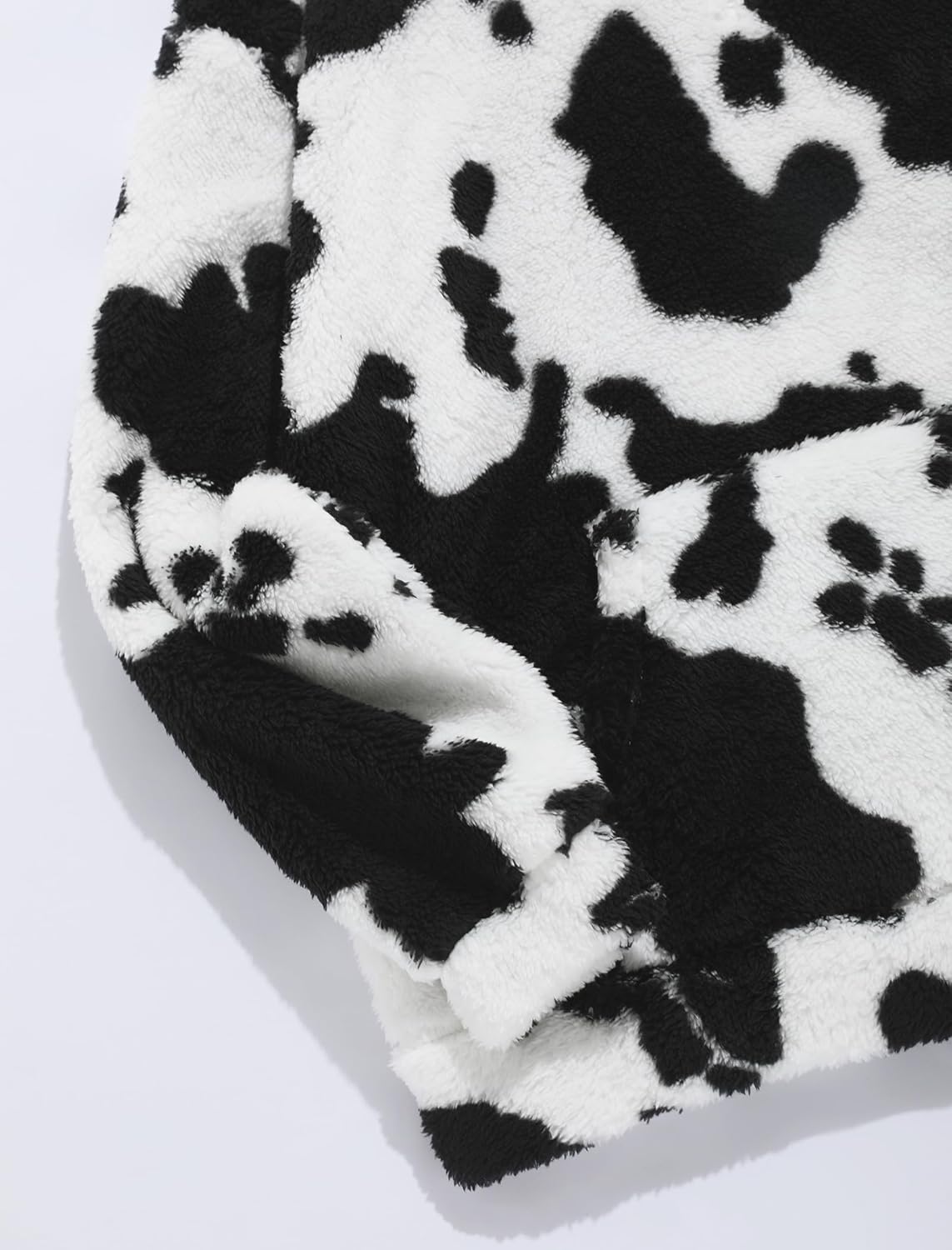 ZAFUL Women Bear Print Plush Hooded Sweatshirt Fleece Zip-Up Hoodie Long Sleeves Teddy Pullover with Pocket - Image 5