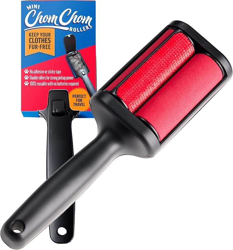 Removedor de pelos de pets reutilizável Mini Roller ChomChom Roller, Preto fosco, 1 unidade