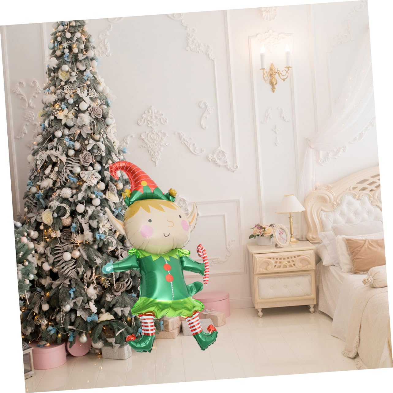 Ciieeo 50pièces Ballons Aluminium Décoratifs pour Noël Accessoires de Fête et Décoration Intérieure