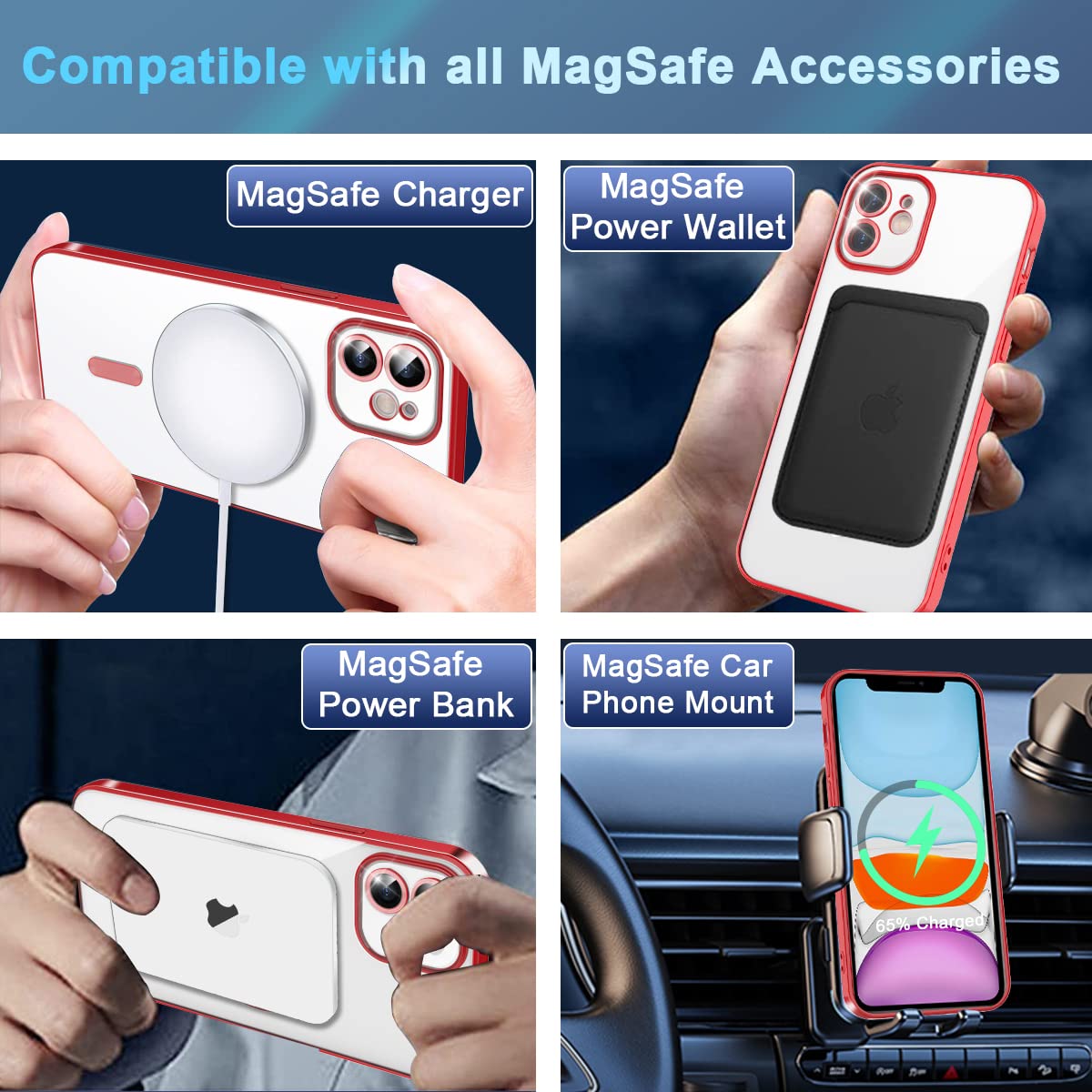 1 pezzo/confezione Custodia per telefono con protezione antiscivolo trasparente nera compatibile con cover smartphone Apple IPhone 15/14/13/12/ 11/Pro/Max/Plus | SHEIN ALIA