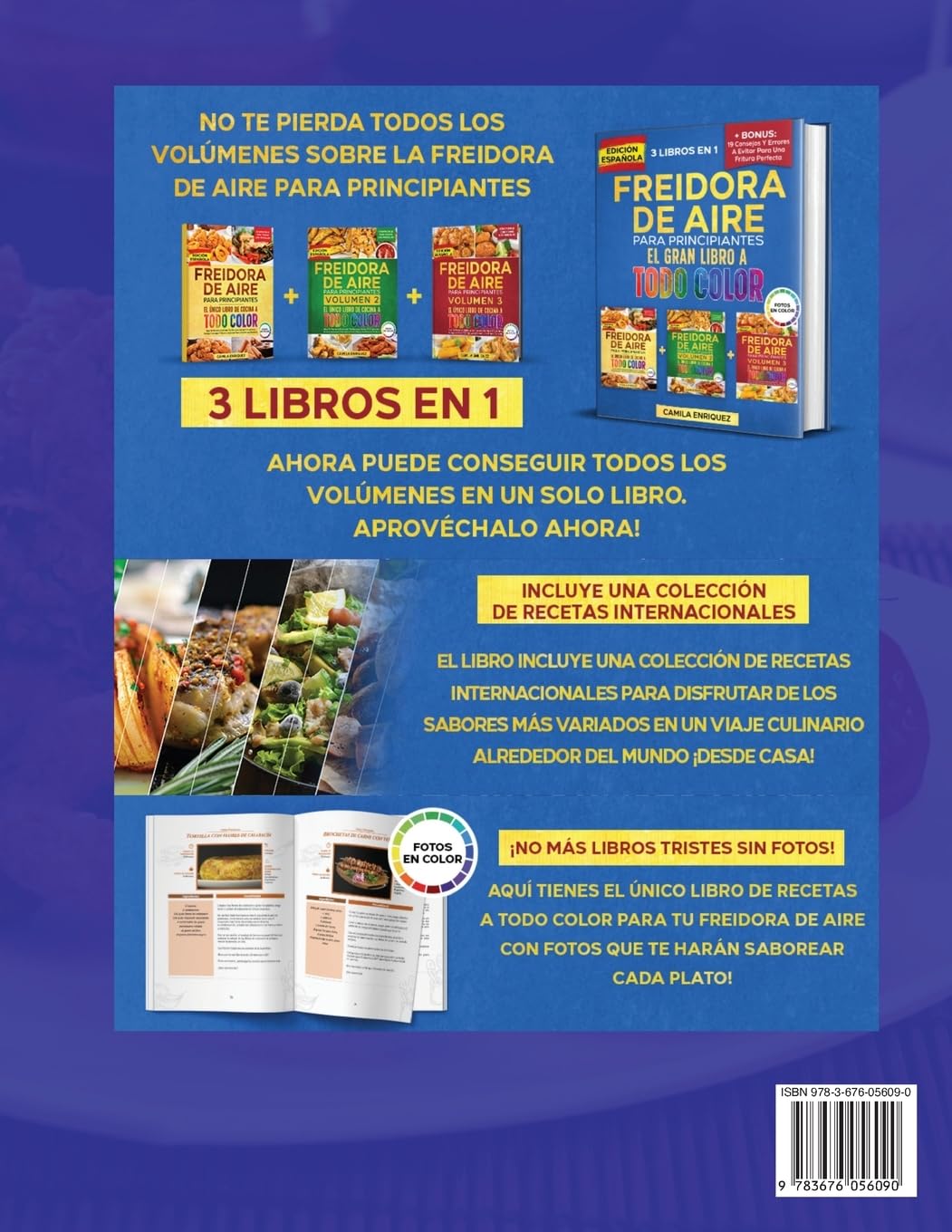 Freidora De Aire Para Principiantes 3 Libros En 1: El Único Libro De Cocina A Todo Color Que Te Permite Disfrutar De Recetas Sanas Y Crujientes (3)