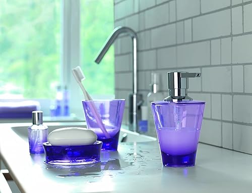 Miniatura 2 de Spirella Max luz violeta dispensador de jabón acrílico púrpura altura de 5.7 inch X ancho de 3.3 inch por Spirella