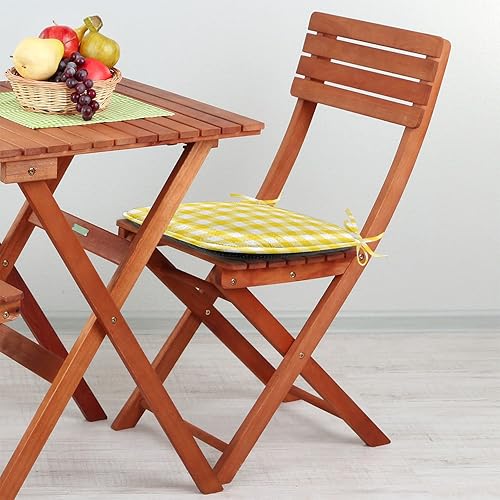 Miniatura 4 de Lunarable Juego de 4 cojines abstractos para asiento de silla, inspirados en la temporada de primavera y verano, patrón de estilo retro clásico a