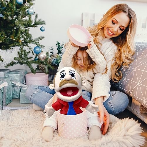 Miniatura 3 de Jefffrry - Juguete de peluche de marioneta Jefffrry para hermanamamápapá, juguete de peluche suave, marioneta de mano para casa de juegos, juguete