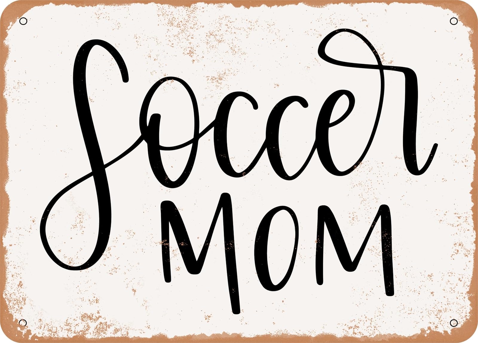 Miaomansenstore Metal Sign - Soccer Mom - Vintage Look Sign Home Decor