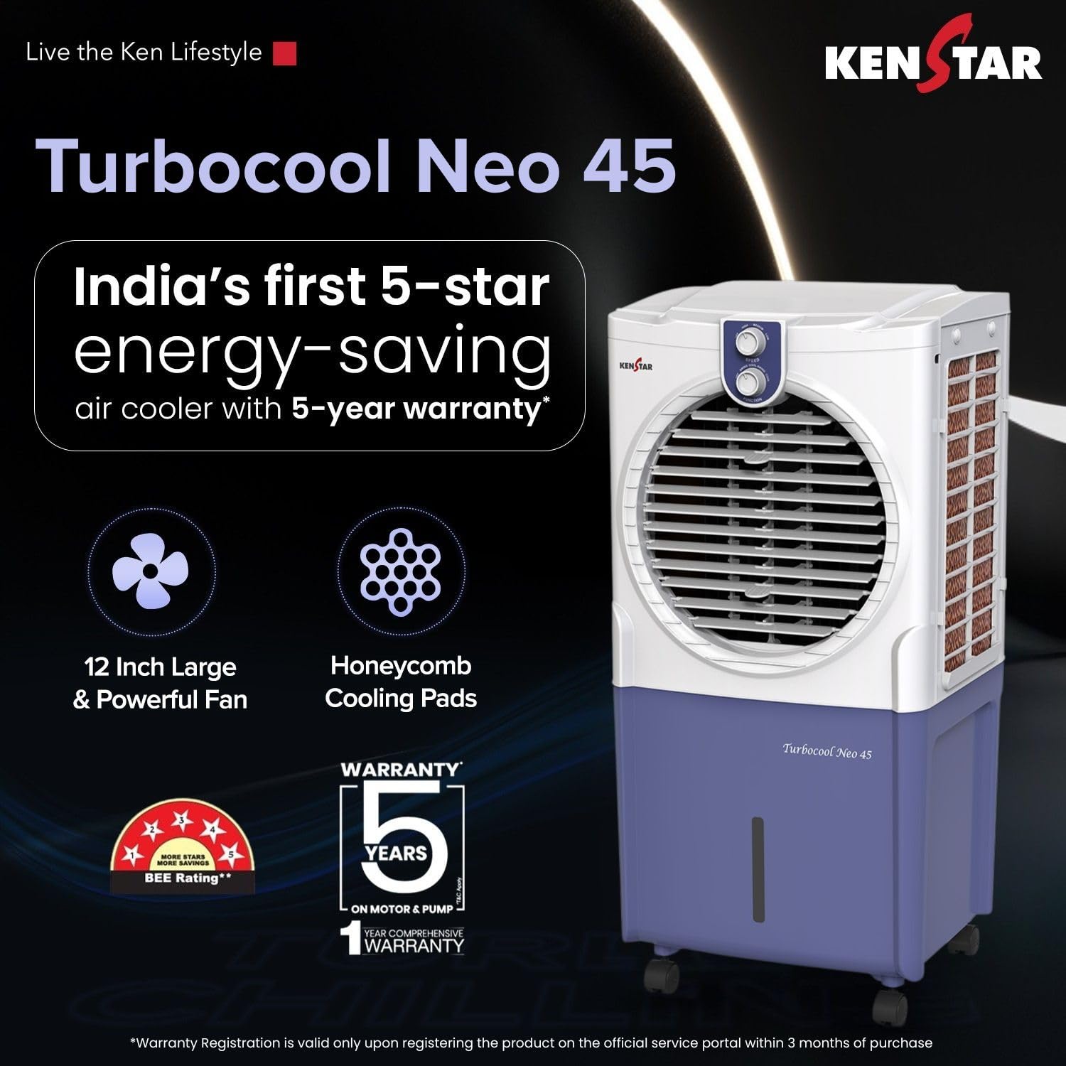 Kenstar TURBOCOOL NEO HC 45 Air Cooler - Stay Cool! -3