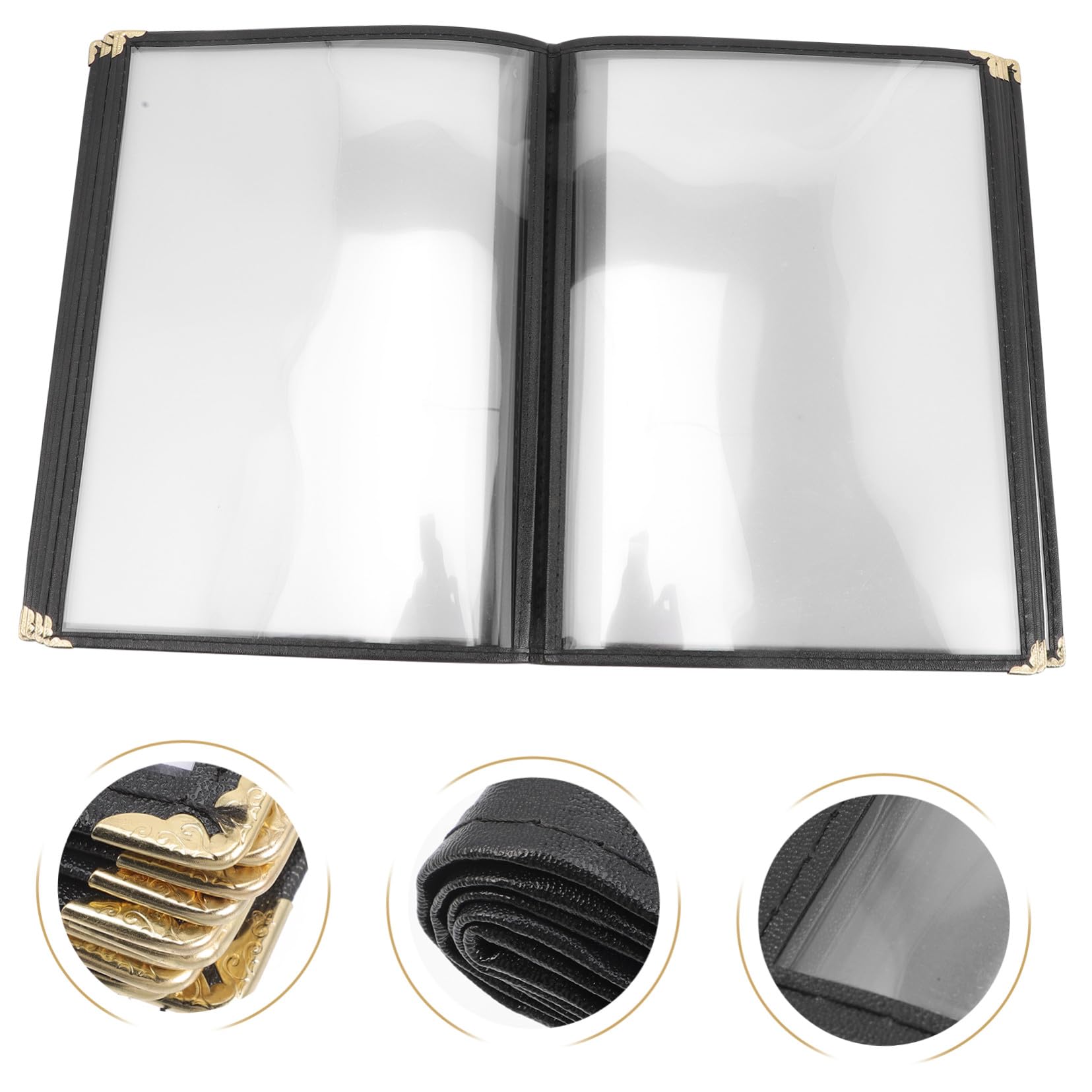Protector de Menú Transparente de PVC Funda Resistente al Agua y Aceite para Menús de Restaurante de Recetas con Páginas Portátil y Ligera para y de