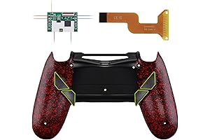 eXtremeRate Programmable Back Button Attachment Compatible with PS4 Controllers, Textured Red Dawn...