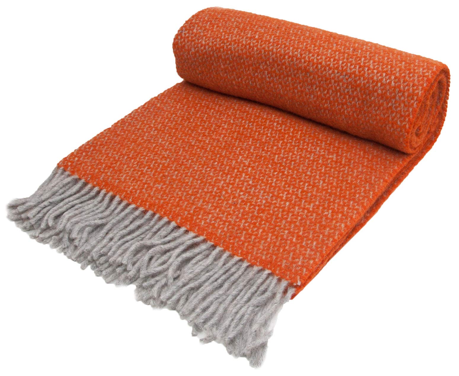 Tweedmill Textiles Pumpkin Illusion Pure New Wool Knee Rug Throw Small Blanket - British Made