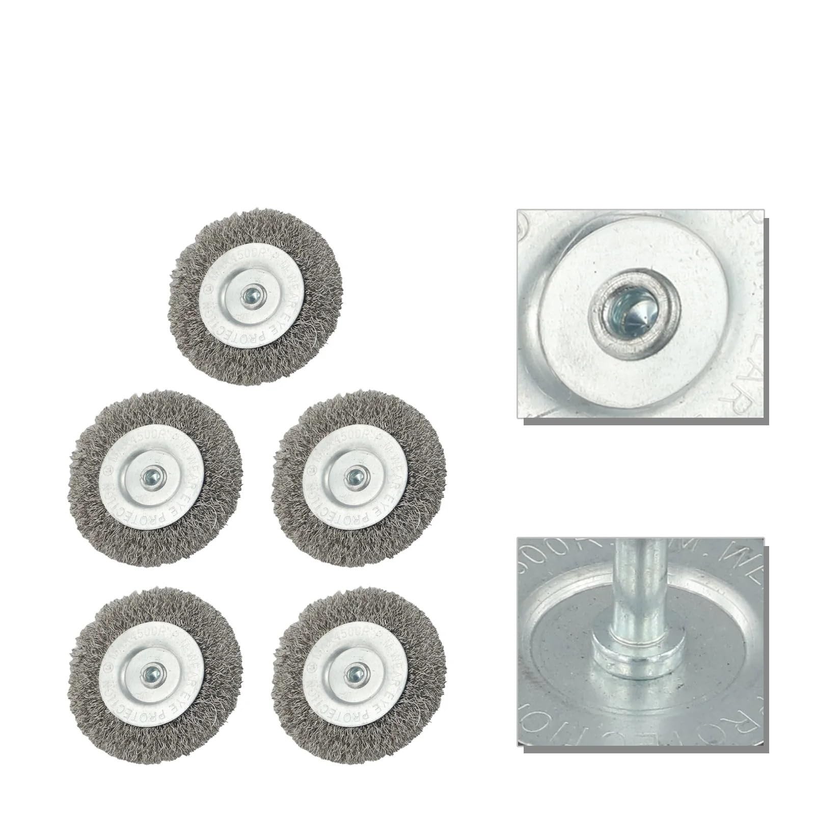 Set di spazzole for ruote metalliche da 5 pezzi da 3 pollici 75 mm | Accessorio for smerigliatrice trapano rotante sverniciatura dei metalli rimozione della vernice finitura superficie del legno
