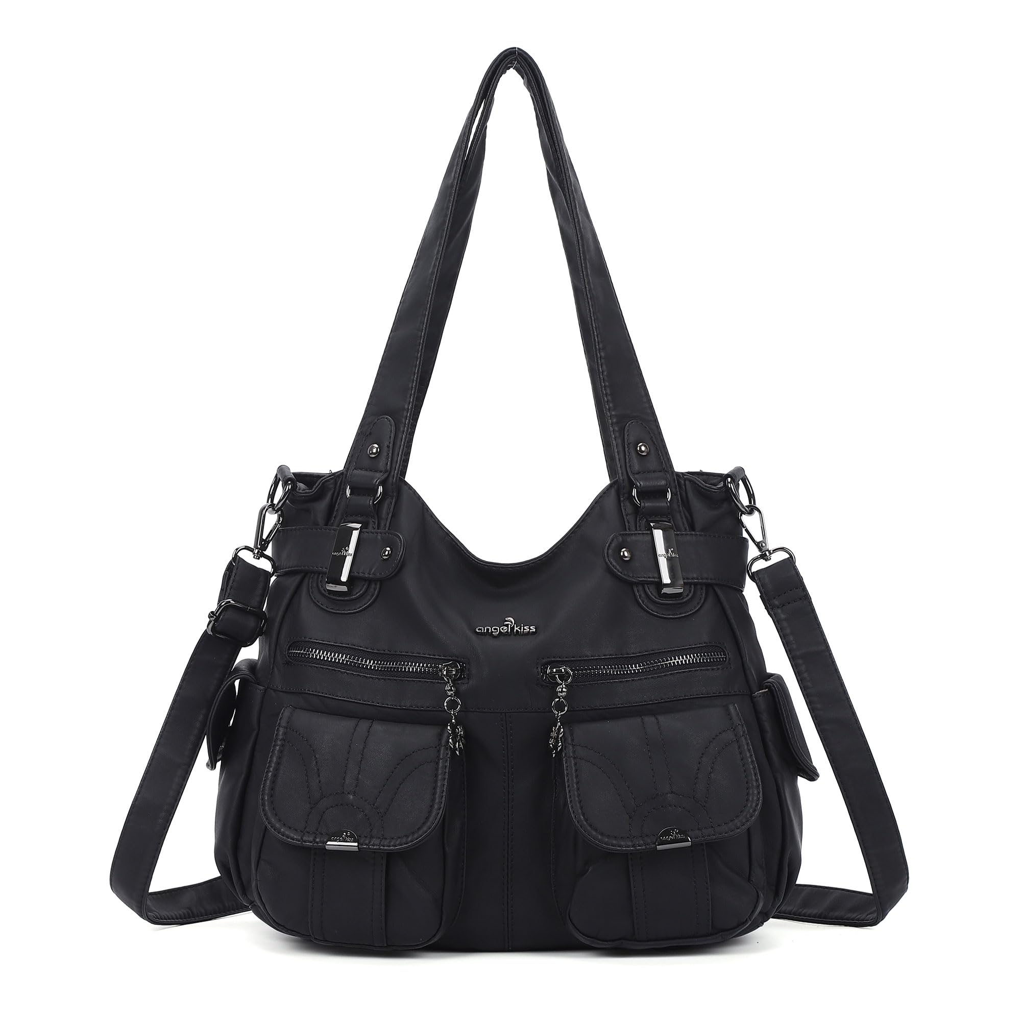 angel kiss Borsa Donna Borsa a Mano Borse a Spalla Pelle PU Grande Borse Donna Tracolla Borse a Mano Moda cerniera Borsa Hobo Tote Vintage per lavorare, fare shopping, viaggiare
