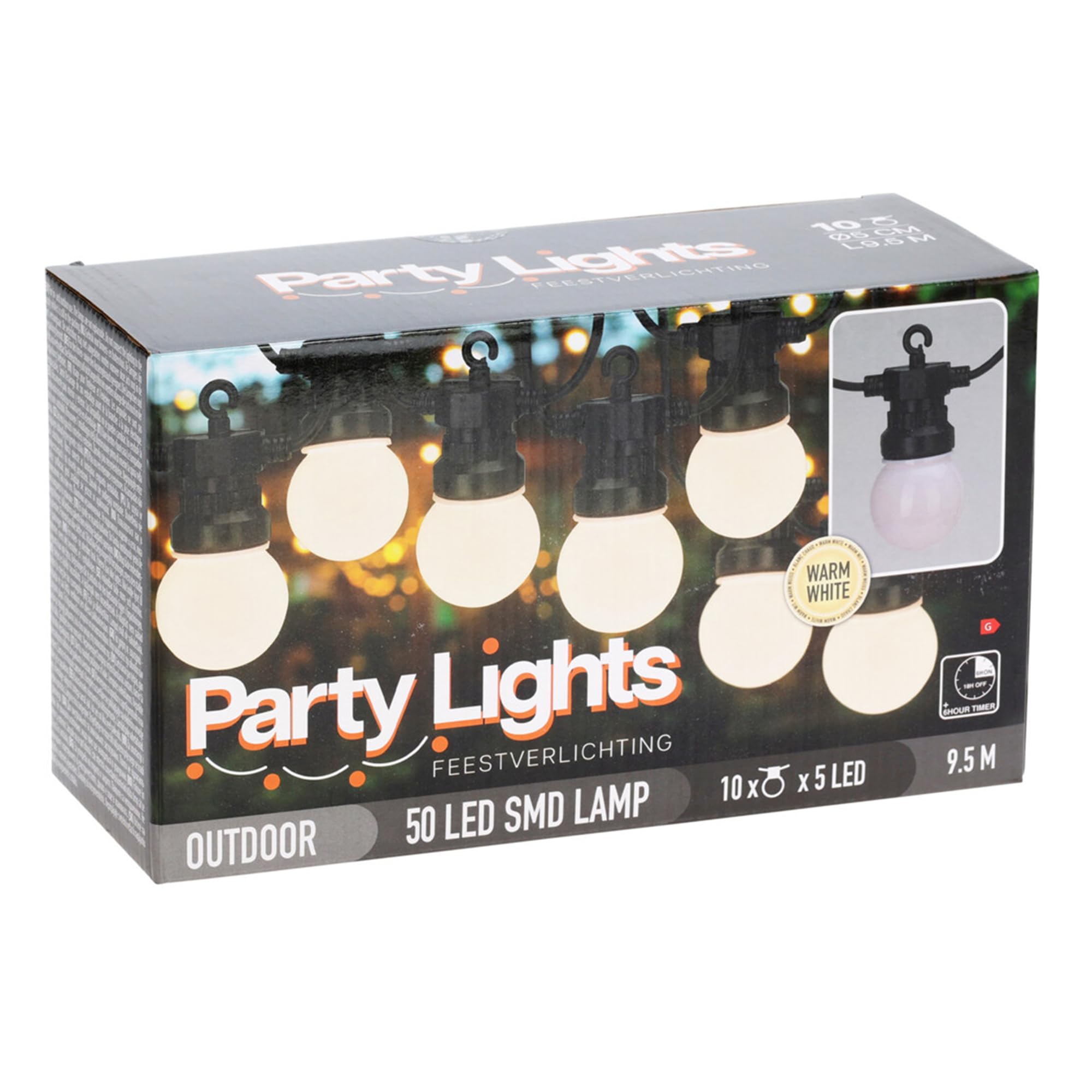 Guirlande lumineuse LED blanche chaude pour intérieur - Design moderne et élégant, câble de 5 m avec minuterie incluse