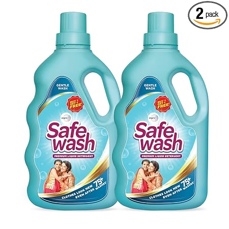 Safewash Liquid Detergent 1Kg + 1Kg (Bottle)